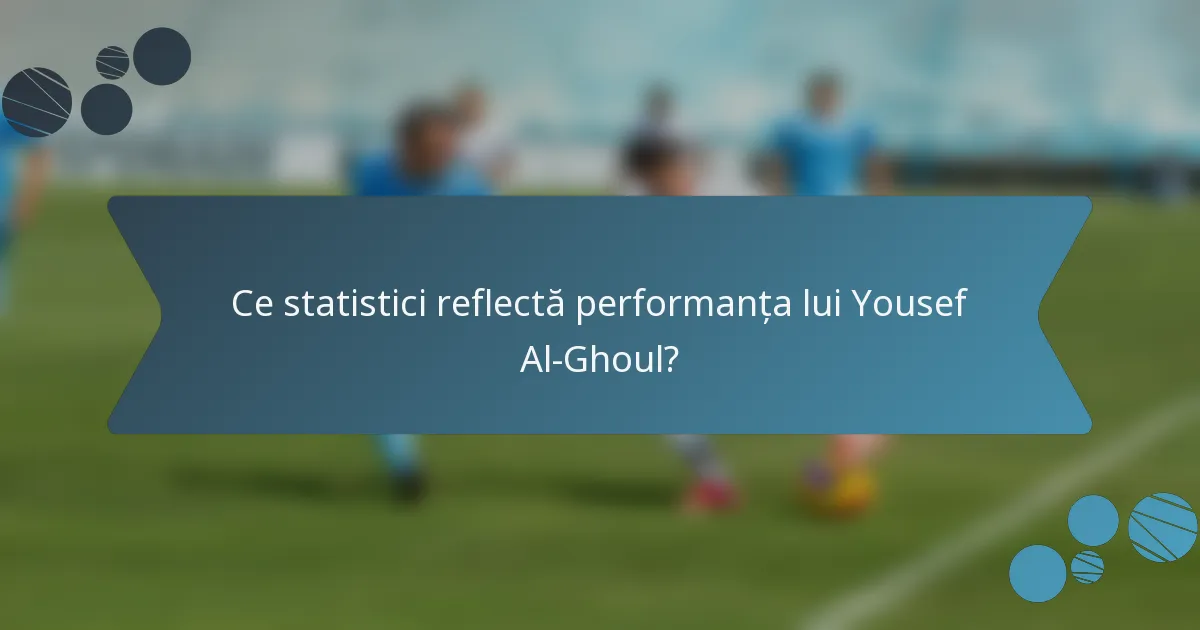 Ce statistici reflectă performanța lui Yousef Al-Ghoul?